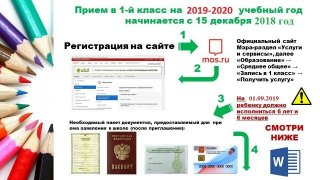 Запись в школу 1 класс на 2019-2020 год | электронная, Москва, прием Запись в школу 1 класс на 2019-2020 год | электронная, Москва, прием